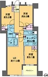 カスタリア東日本橋 3LDKの間取図画像