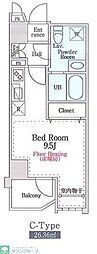 リヴィエール猿江公園 ワンルームの間取図画像