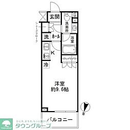 パークリュクス清澄白河 ワンルームの間取図画像