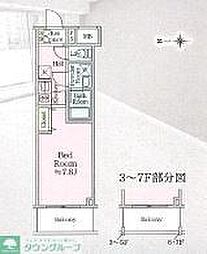 アイルグランデ浅草 1Kの間取図画像