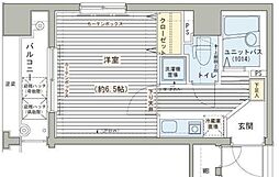 メインステージ日本橋馬喰町駅前 1Kの間取図画像