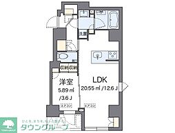 LOVIE銀座東 1LDKの間取図画像