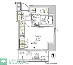 パークアクシス秋葉原イースト ワンルームの間取図画像
