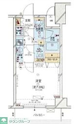 パレステュディオ新御徒町 1Kの間取図画像