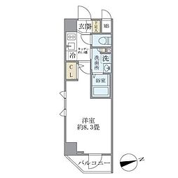 プルミエ秋葉原イースト 1Kの間取図画像
