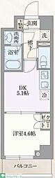 PASEO本所吾妻橋 1DKの間取図画像