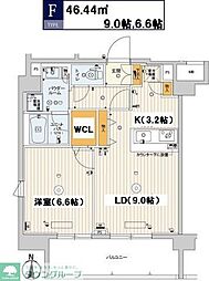 スカイコートパレス両国弐番館 1LDKの間取図画像