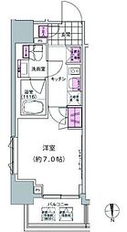 プレジリア東日本橋 1Kの間取図画像