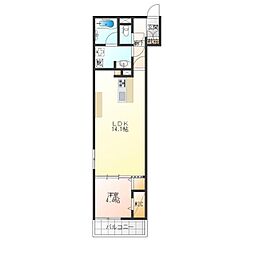 D-residence安立 1階1LDKの間取り
