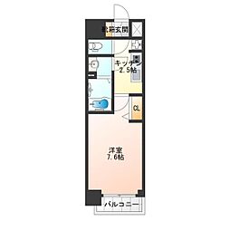 プレサンス難波フィールド 9階1Kの間取り