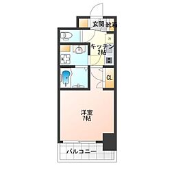 セレニテ難波リアン 10階1Kの間取り
