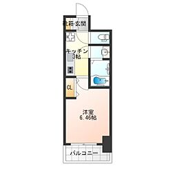 LUXENA住之江公園 6階1Kの間取り