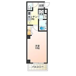 ル・クール天下茶屋北 1Kの間取図画像