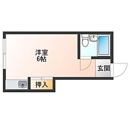 信和ビル ワンルームの間取図画像