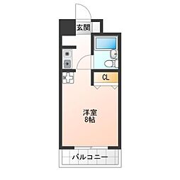 G・HOUSE ワンルームの間取図画像