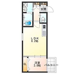 WIN玉出2 1LDKの間取図画像