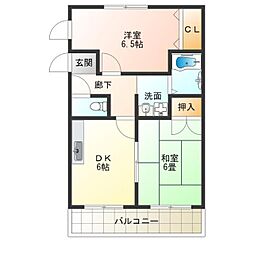 メゾンドパセオ 2DKの間取図画像