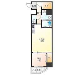 GrandPacific帝塚山Innovation 1LDKの間取図画像