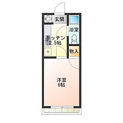 RIZE・ONE天神ノ森レジデンスA棟 1Kの間取図画像