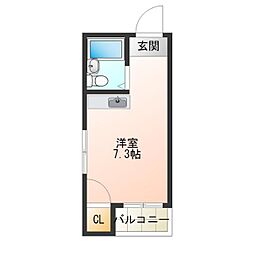 サンプラザ岸里 ワンルームの間取図画像