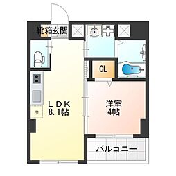 FDSVALOR 1LDKの間取図画像