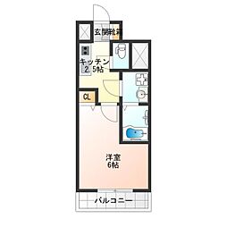 ESLEADNAMBATHEPREMIER 1Kの間取図画像