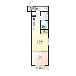 Fmaisonfoglia 1LDKの間取図画像