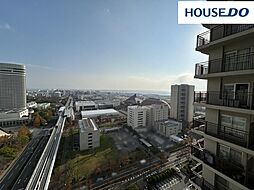 高層階２２階　バルコニーからの眺望。オーシャンビュー。