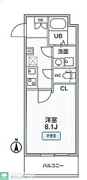 THE PALMS MUSE新江古田 1Kの間取図画像