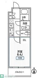 THE PALMS MUSE新江古田 1Kの間取図画像