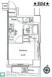 ジーベック練馬 1Kの間取図画像