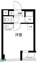 マートルコート桜台 ワンルームの間取図画像