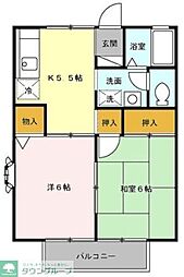 エントピア新秋津B 2Kの間取図画像