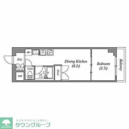 アパートメンツ練馬北町 1DKの間取図画像