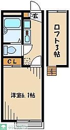 レオパレスENZO 1Kの間取図画像