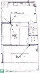 渡部ビル 2DKの間取図画像