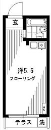 フラット中野 ワンルームの間取図画像