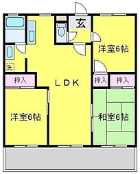 SKマンション 3LDKの間取図画像
