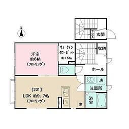 メゾンドソレーユ 1LDKの間取図画像