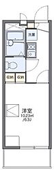 レオパレスQUATRE 1Kの間取図画像