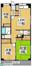 ソレイユ久保 3LDKの間取図画像