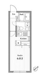 ZESTY春日町 1Kの間取図画像