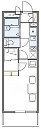ビブハウス 1Kの間取図画像