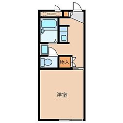 レオパレスソフィア 1Kの間取図画像
