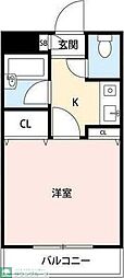 ベルファース朝霞台 1Kの間取図画像