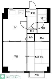 TAS東久留米レジデンス 2DKの間取図画像