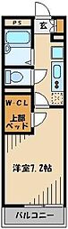 レオパレスシャルメ 1Kの間取図画像