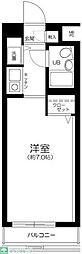 ダイアパレス氷川台 1Kの間取図画像