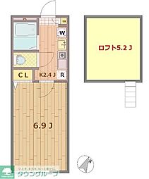 バーミープレイス大泉学園 1Kの間取図画像