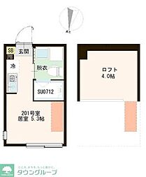 ハーモニーテラス春日町VIII ワンルームの間取図画像